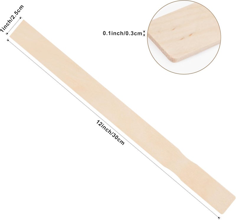 CRTWDMAN 30 Pieces Paint Stir Sticks, 12 Inch Long Wooden Paint Stirrers for Mixing Paint, Paint Sticks for Library Markers or Garden Plant Labels, Mixing Sticks for DIY Craft Sticks - Image 2